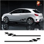 Car Sticker Car Vinyl Side Stripes Skirt Graphics Auto Stickers Decal Gloss Auto Side for Seat Leon Ateca Exeo Altea Arona Mii